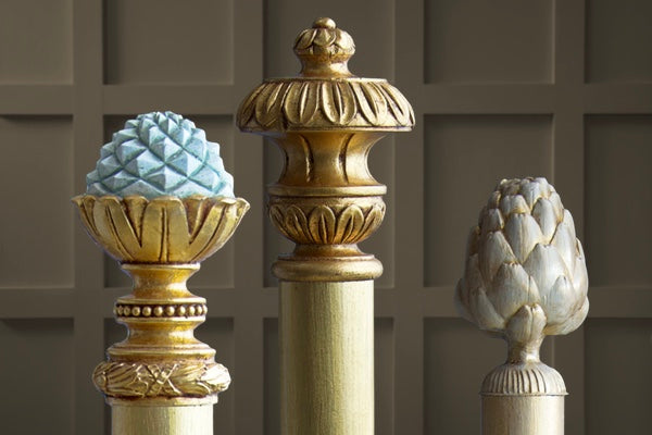 Bespoke designer curtain poles & finials.